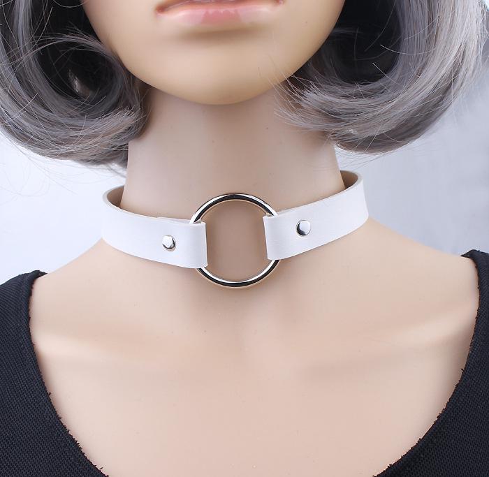 JJDreams Punk halsband Gothic PU lederen halsketting met ketting hart hanger elegante choker kraag zwart dames, 45 cm (verstellbar von 34 bis 42 cm
