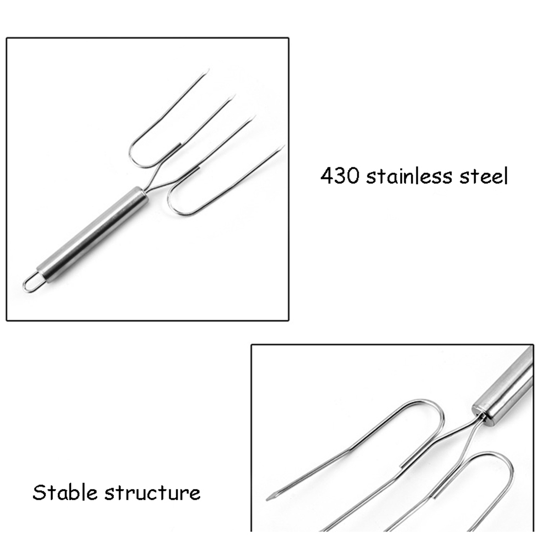 Picnic Charcoal BBQ Fork Grilled Beef Kebab Skewer Chicken Drumstick Turkey Fork Barbecue Roast Accessories Kitchen Meat Tools