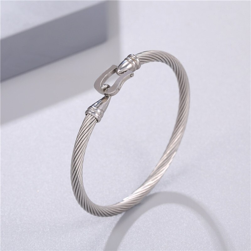 Brand Mens Opening Bracelet Stainless Steel Bracelet Hip Hop Jewelry Bracelets In Bulk: SL