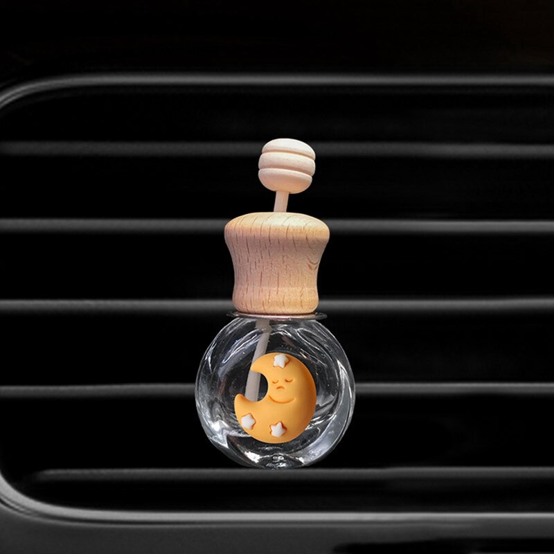 Bouteille de parfum de voiture vide en verre, désodorisant de voiture mignon, Clip de parfum, sortie d&#39;air, diffuseur d&#39;huiles essentielles d&#39;aromathérapie