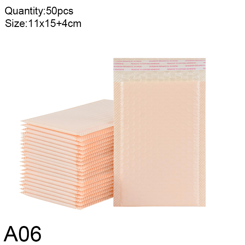 50pcs Bubble Mailers Padded Envelopes Bags Blue Purple Self-Seal Packaging Business Supplies Bubble Padding Bags: light green