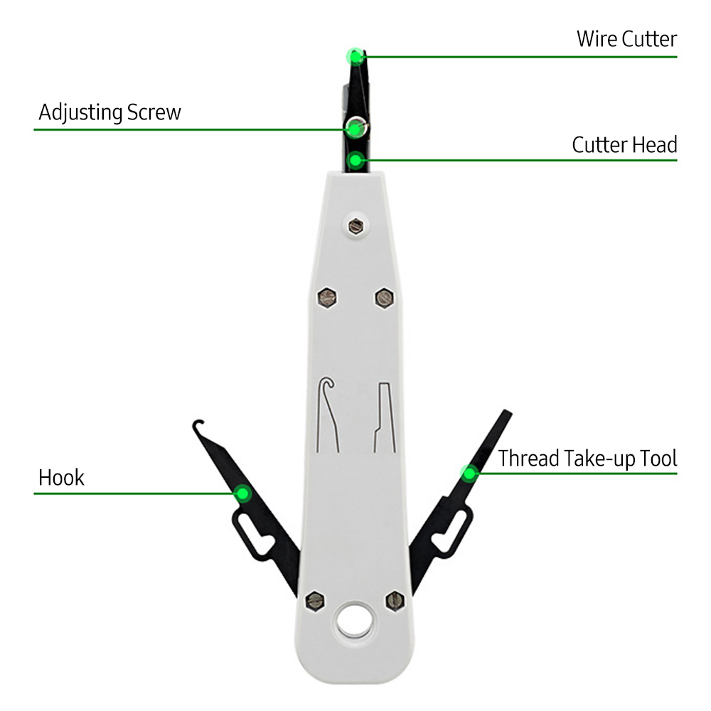 14PCS/Kit Network Cable Tester Network Wire Strippers &amp; Cable Tester &amp; Stripping Wire Cutter &amp; Modular Plug with Storage Pouch