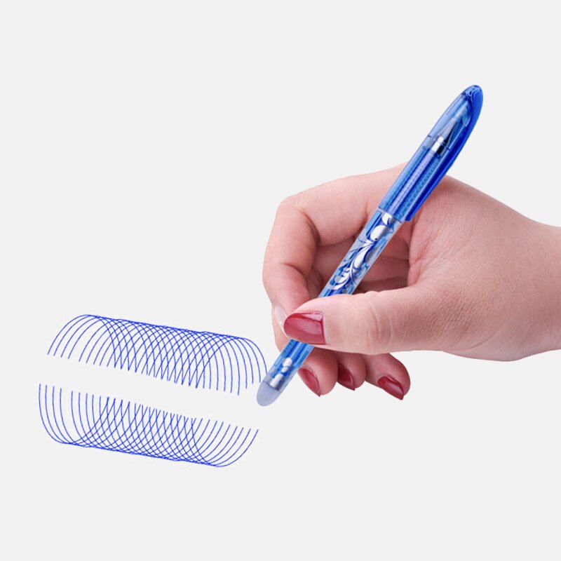Erasable Pen 0.5 Mm Blue Black Color Ink Writing Gel Pens Washable Handle For School Office Stationery Supplies