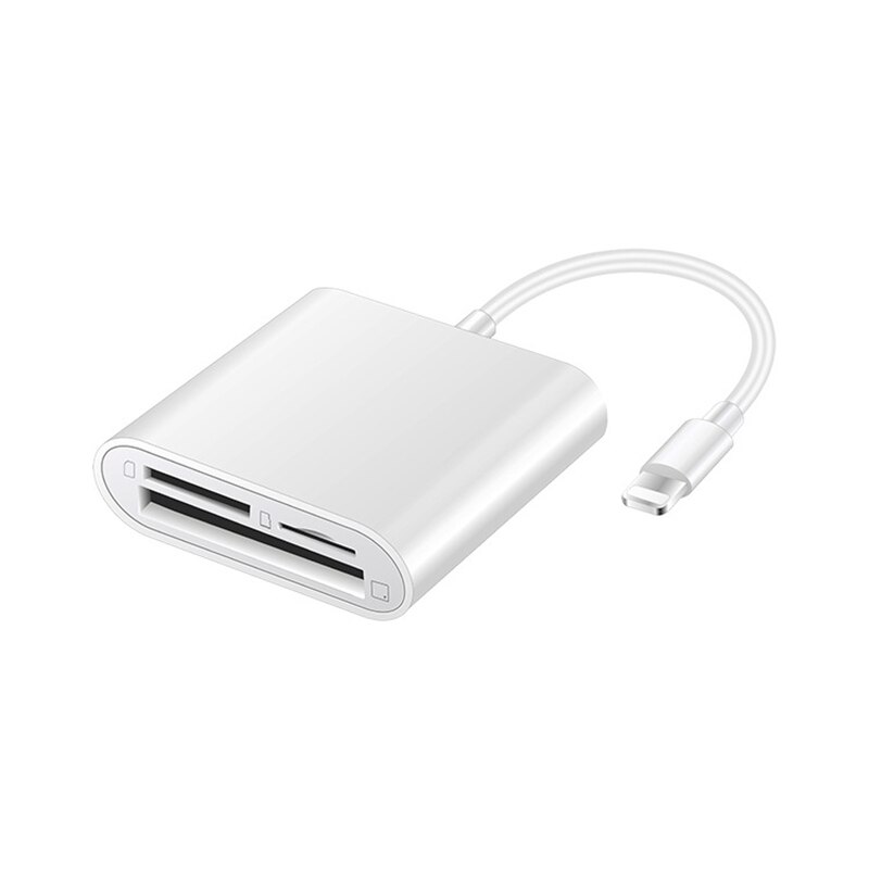 Lector de tarjetas para tarjeta micro SD TF CF, tarjeta A Lightning, cámara inteligente, adaptador de tarjeta de memoria SD para iPhone, iPod, Apple, uso de tarjetas de memoria