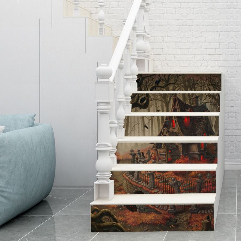 Halloween Stair Sticker Haunted House Halloween Decoration Staircase Sticker X4YD