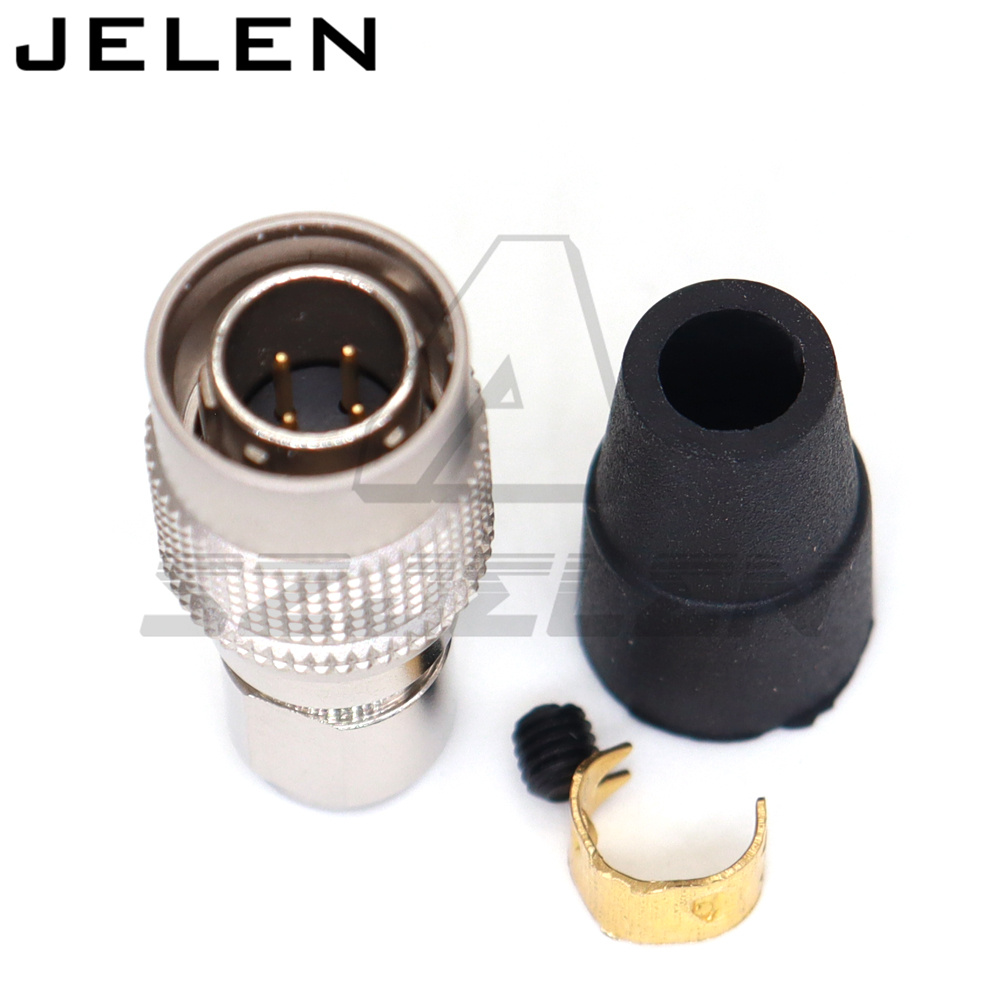 Connector 4 pin plug, HR10A-7P-4P, Red camera cable connector 4 pin plug, Automation equipment power connector plug