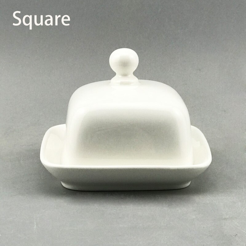 Porcelain Butter Dish with Lid Butter keeper, wide Perfect for East/West Butter: style 3