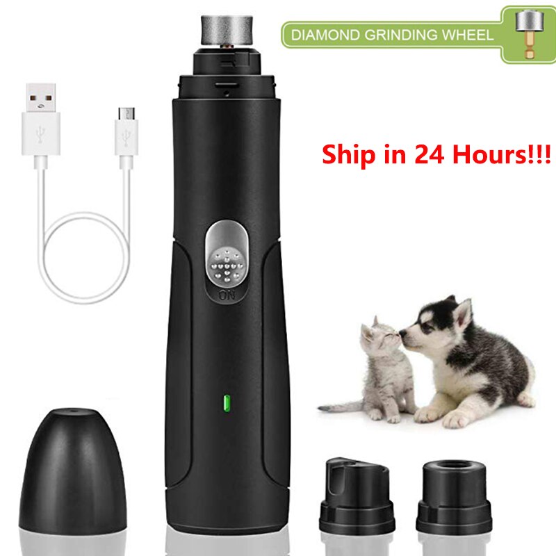 Pet Nail Grinder Electric Rechargeable Trimmer File Clippers with Low Noise