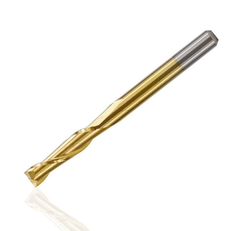 XCAN 10pcs 1mm Tungsten Carbide Flat End Mills 3.175 shank CNC Router Bit for Wood/Plastic Cut 2 Flute Spiral End Mill