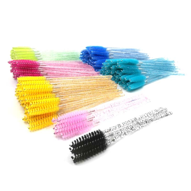 Crystal Disposable Lash Makeup Brush Applicator Styling Tools Individual Mini Mascara Wand Brush Eyelash extension