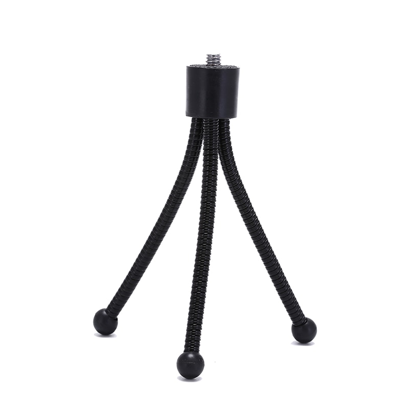 Monocular Camera Telescope Mini Tripod 1/4 Standard Interface Metal Material Mini Portable Universal Flexible