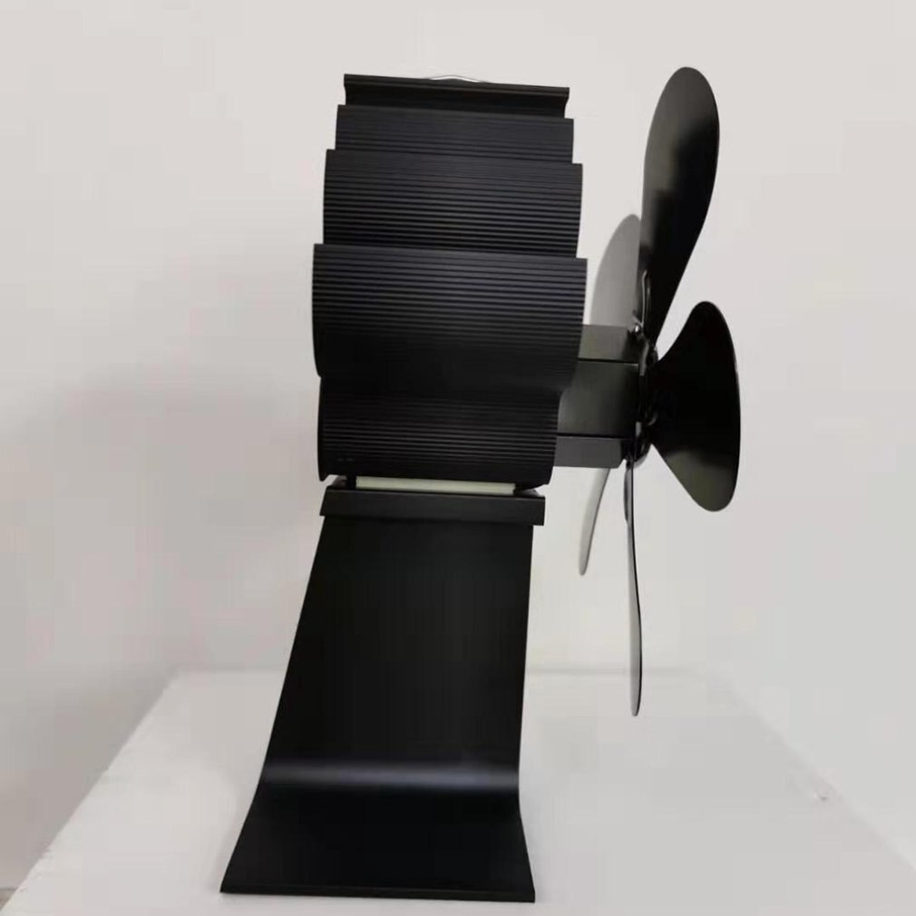 Ventilador eléctrico para estufa, Reduce el consumo, bajo nivel de ruido, 1 Juego de soplador termodinámico para chimenea, cinco cuchillas