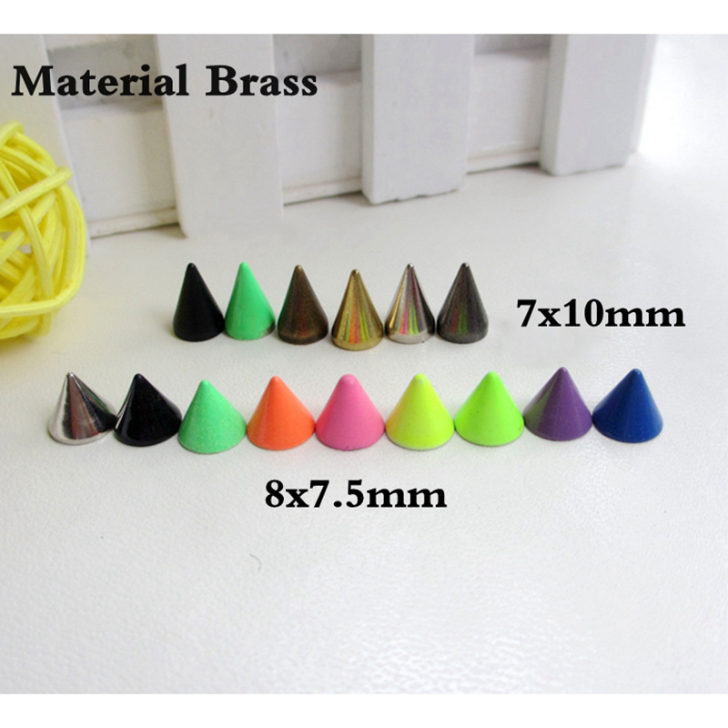 7.5-10Mm Kleurrijke Messing Spikse Garment Rivet Studs Met Schroeven Voor Wrap Riem Tas Hoed Armband Lederen Carft diy Accessoires