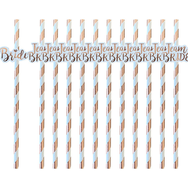 Rose Gold Team Bride Cup Bachelorette Party Team Bride Straws Hen Night Wedding Party Decoration Supplies: Olive