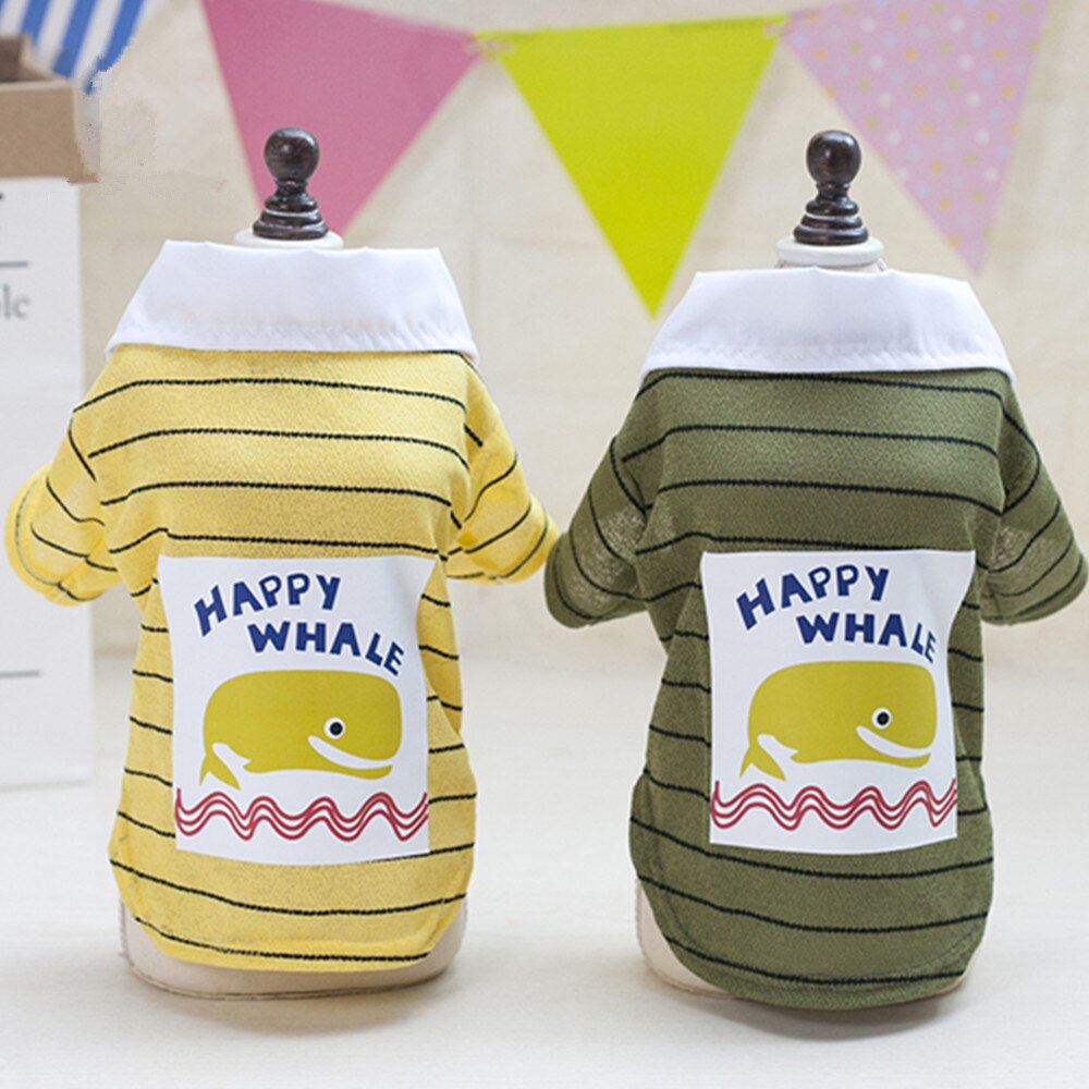 E39 goedkope zomerse honden t-shirts jassen kleding walvispatroon puppy hond kat vest shirts voor chihuahua hond producten benodigdheden