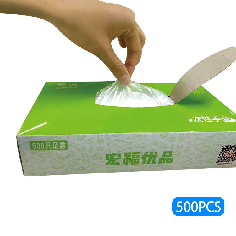 Wegwerphandschoenen Wegwerp Plastic Handschoenen Koken Keuken Accessoires Transparant Groen Handschoenen 500 Pcs Boxed Keuken