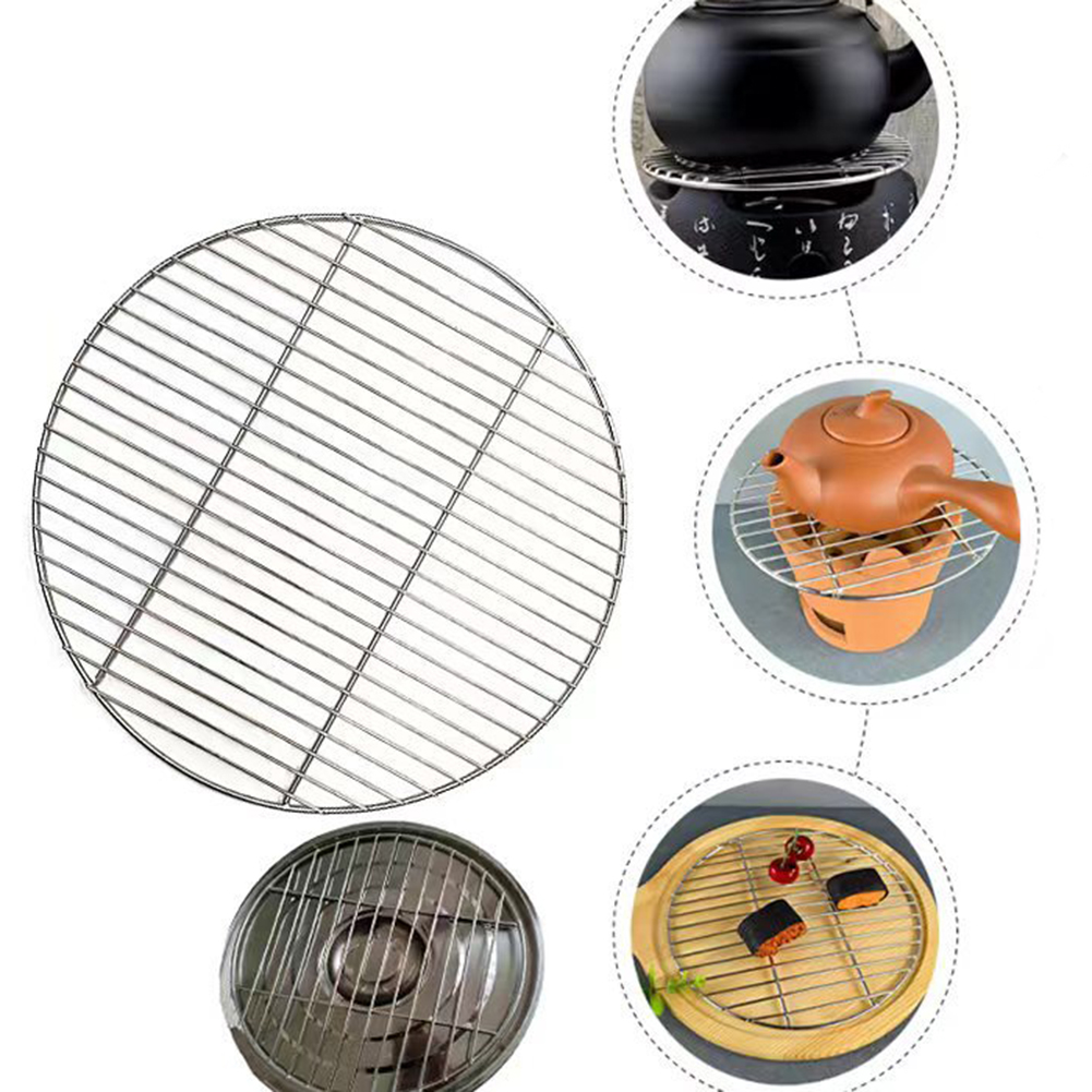 Stainless Steel Round Bbq Grill Mesh Home Roasted Nets Grill Tool Iron Nets Barbecue Non-stick Bbq With Grill Parts