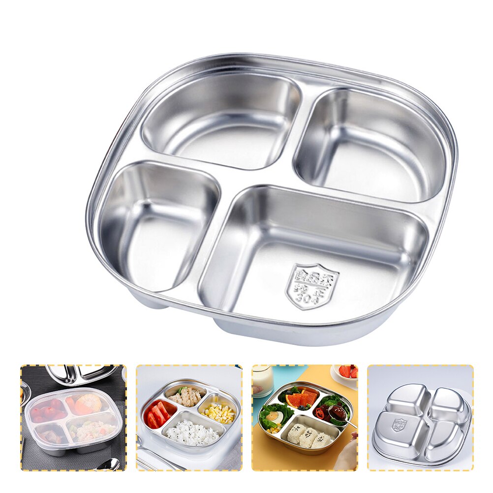 Divided Food Serving Plate Multi-use Buffet Plate Canteen Food Tray for Restaurant