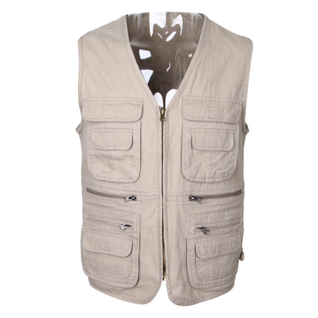 Men's Multi Pockets Camera Outdoor Traveler Fishing Working Photography Vest
