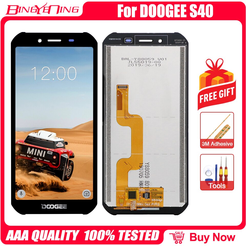 BingYeNing For DOOGEE S30/S40/S50/S60/S60 Lite/S70 Screen Assembly + Frame Assembly Feplacement: S40 version 2