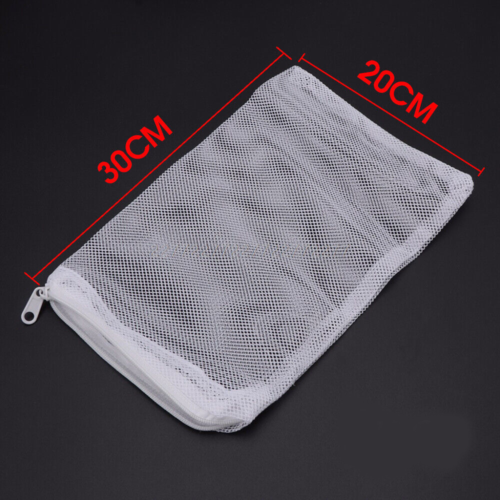 Sacs en filet filtrant pour Aquarium, 5/10 pièces, sacs multimédia à filtre fin réutilisables avec fermeture éclair pour réservoirs d'eau douce et salée, filtre pour Aquarium: S / green