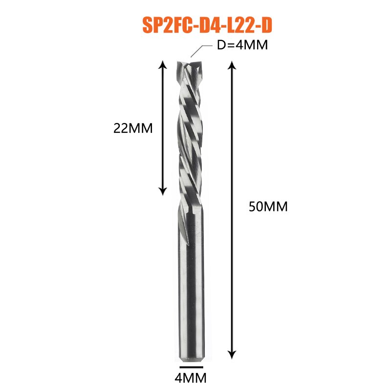 Fresa de compresión para carpintería, corte hacia arriba y hacia abajo, dos flautas, herramienta de fresado de carburo en espiral, enrutador, brocas de corte de fresa de madera: 10.5 mm