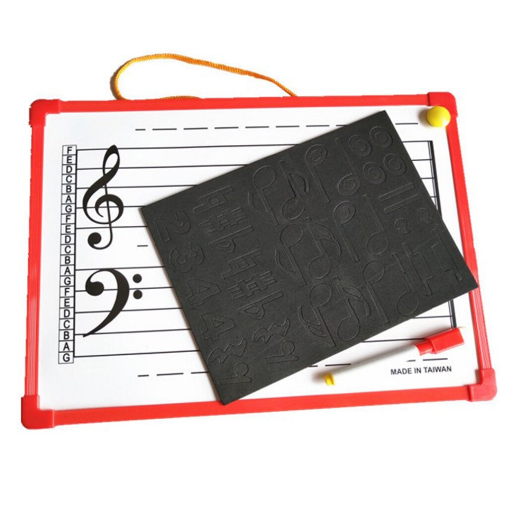 Music Notation Whiteboard Dry Erase Board with Music Staff Magnet 35x25cm for Stable Hanging