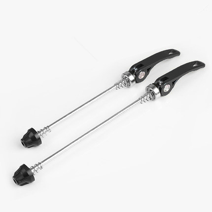 Pinchos antirrobo ultraligeros, cubo de la rueda de la bicicleta, liberación rápida,: Black