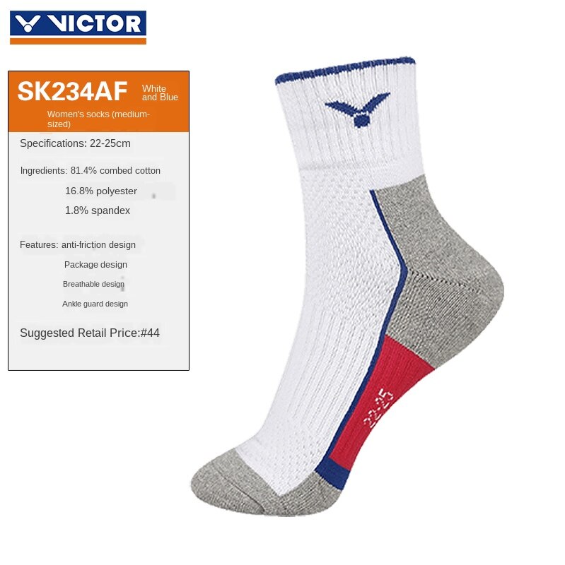 3 Paar Sokken Vrouwelijke Victor Badminton Sokken Vrouwen Sport Sok Verdikte Handdoek Bodem Te Absorberen Zweet En Ventileren SK225: sk234af