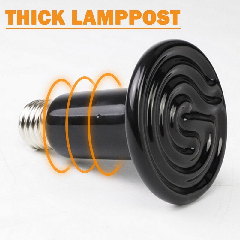 Far Infrared Pet Heating Lamp Ceramic 220V Pet Heating Lamp Light Bulb Pet Brooder Chickens Reptile Lamp 25W 50W 75W 100W