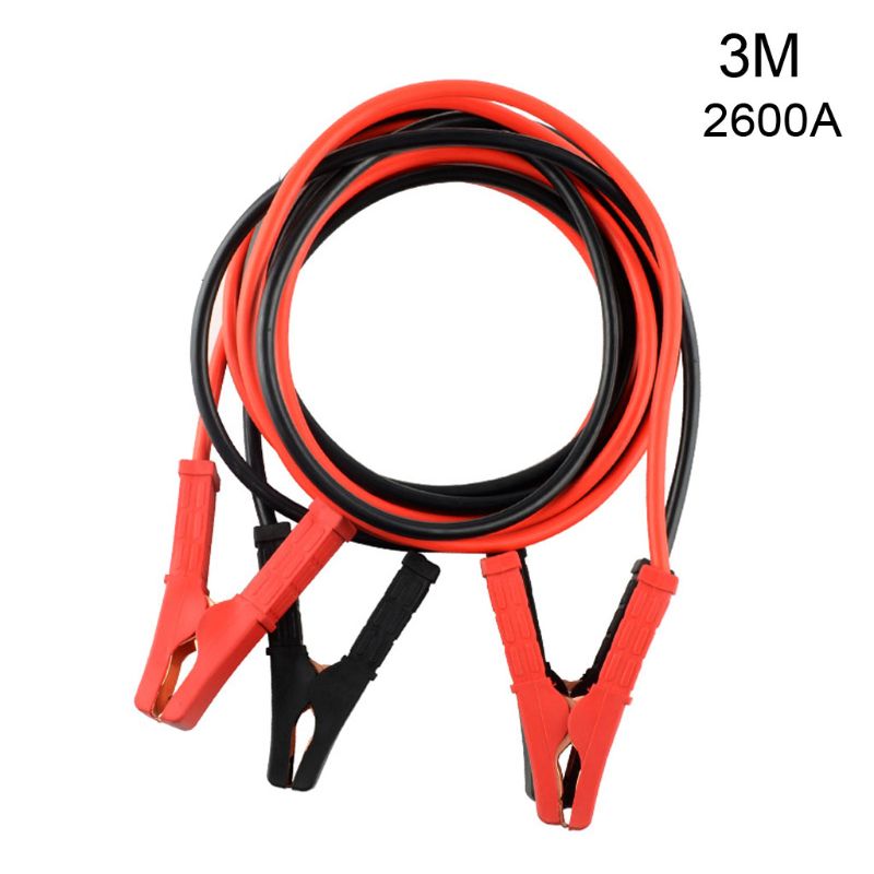 3 meter /4 meter 2200a/2600a bilbatteri booster-kabel nödtändning startkabelklämmor för auto suv: Guld-
