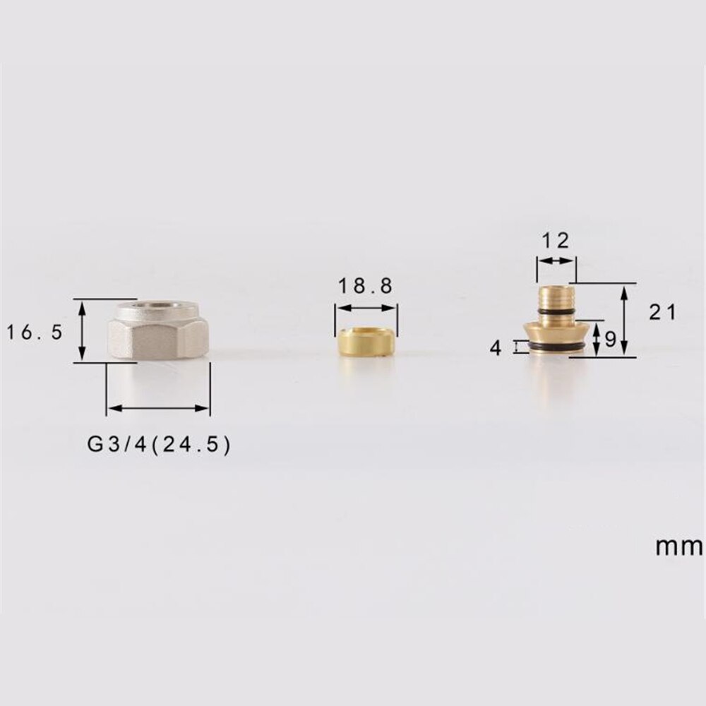 Floor Heating 16mm Joints Floor Heating Sub-collector Geothermal Water Separator Joint Brass Joint Fittings