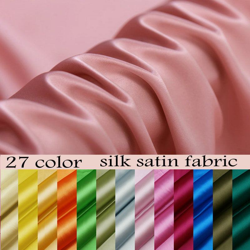 16 momme multicolor ren silke satin stof charmeuse silke stof