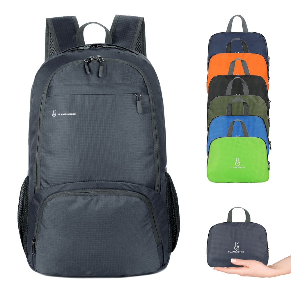 Naturehike Ultralichte 30D nylon rugzak, opvouwbaar, waterdicht, voor wandelen, kamperen, reizen in de open lucht, grijs