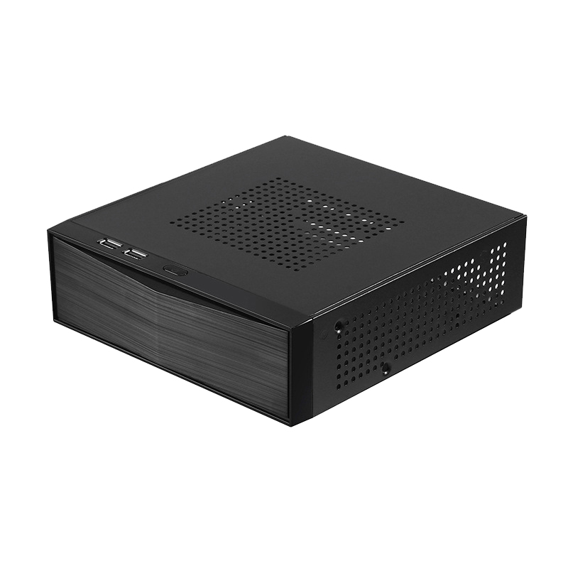 Fuente de alimentación de escritorio para juegos HTPC Host Office Home 2,0 USB Mini ITX con orificio de radiador caja de ordenador práctico chasis Horizontal: Default Title