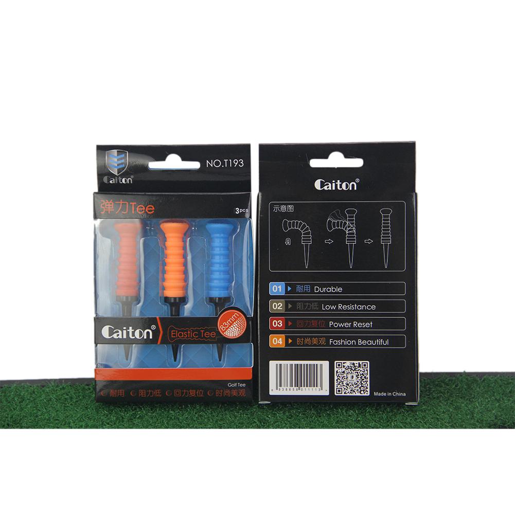 3pcs 83*47mm Golf Tee Outdoor Elastic Driving Range Mini Practical Training Mixed Size Practice Mat Sport Rubber Ball Accessori