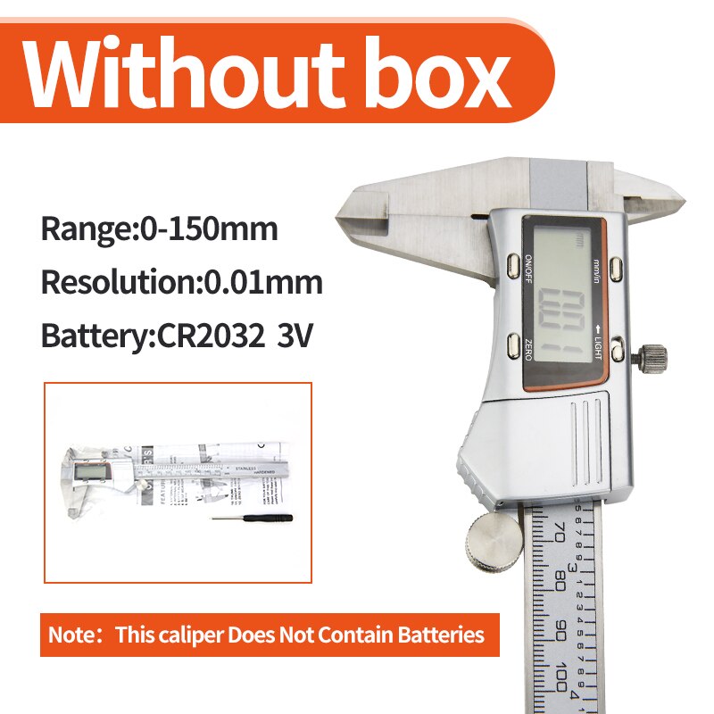 Digitale Schuifmaat Meten 150Mm 6Inch Lcd Elektronische Carbon Fiber Gauge Hoogte Meetinstrumenten Micrometer: Caliper with light