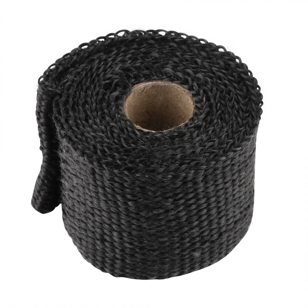 Leepee motorcykel tilbehør varmeisolerende wrap udstødning header rør tape 50mm x 1.5m isolering tape glasfiber: Sort