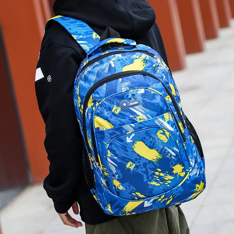 Camouflage sacs d'école sac à dos pour adolescents garçons filles ordinateur portable sac à dos mâle voyage sacs à dos décontractés lettre impression livre sac