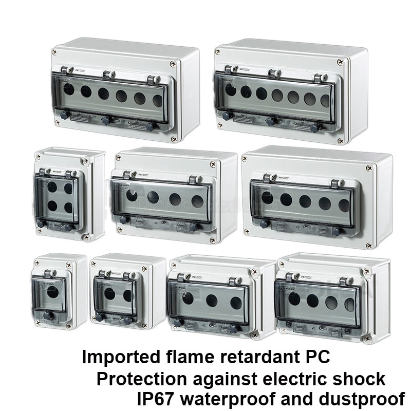 Indoor and outdoor waterproof button switch control box plastic rainproof electric control box box electrical protection cover