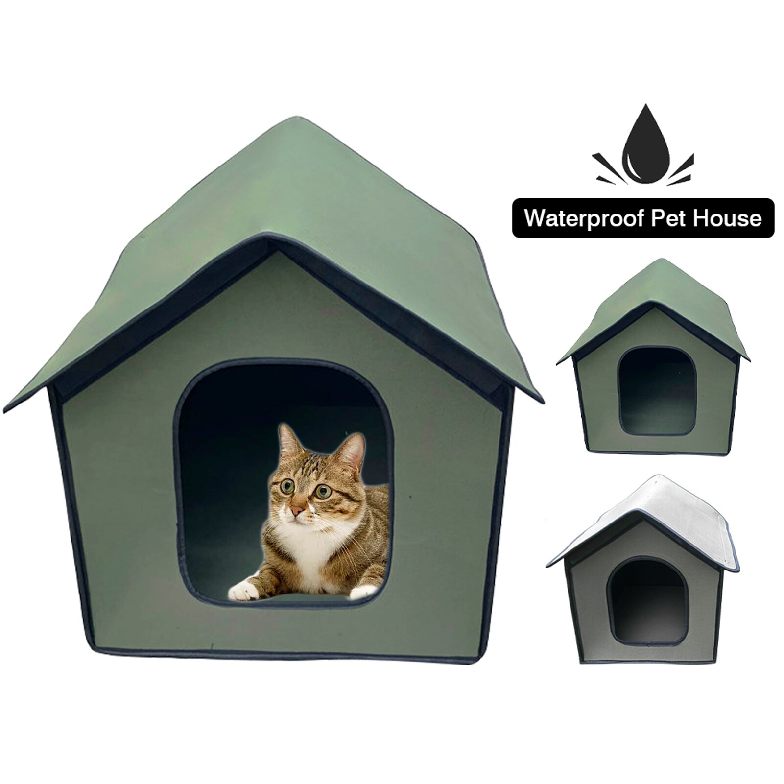 Pet Outdoor House Waterproof Weatherproof Cat House Foldable Pet Shelter for Pets