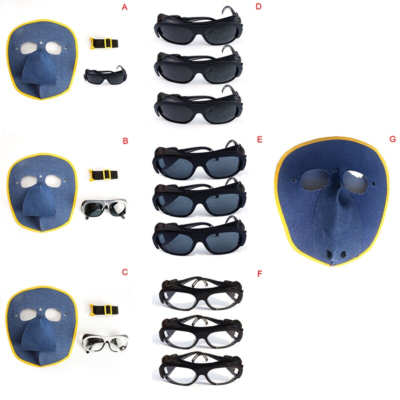 Foldable Leather Welding Helmet Welding Mask Sunglasses for Various Welding