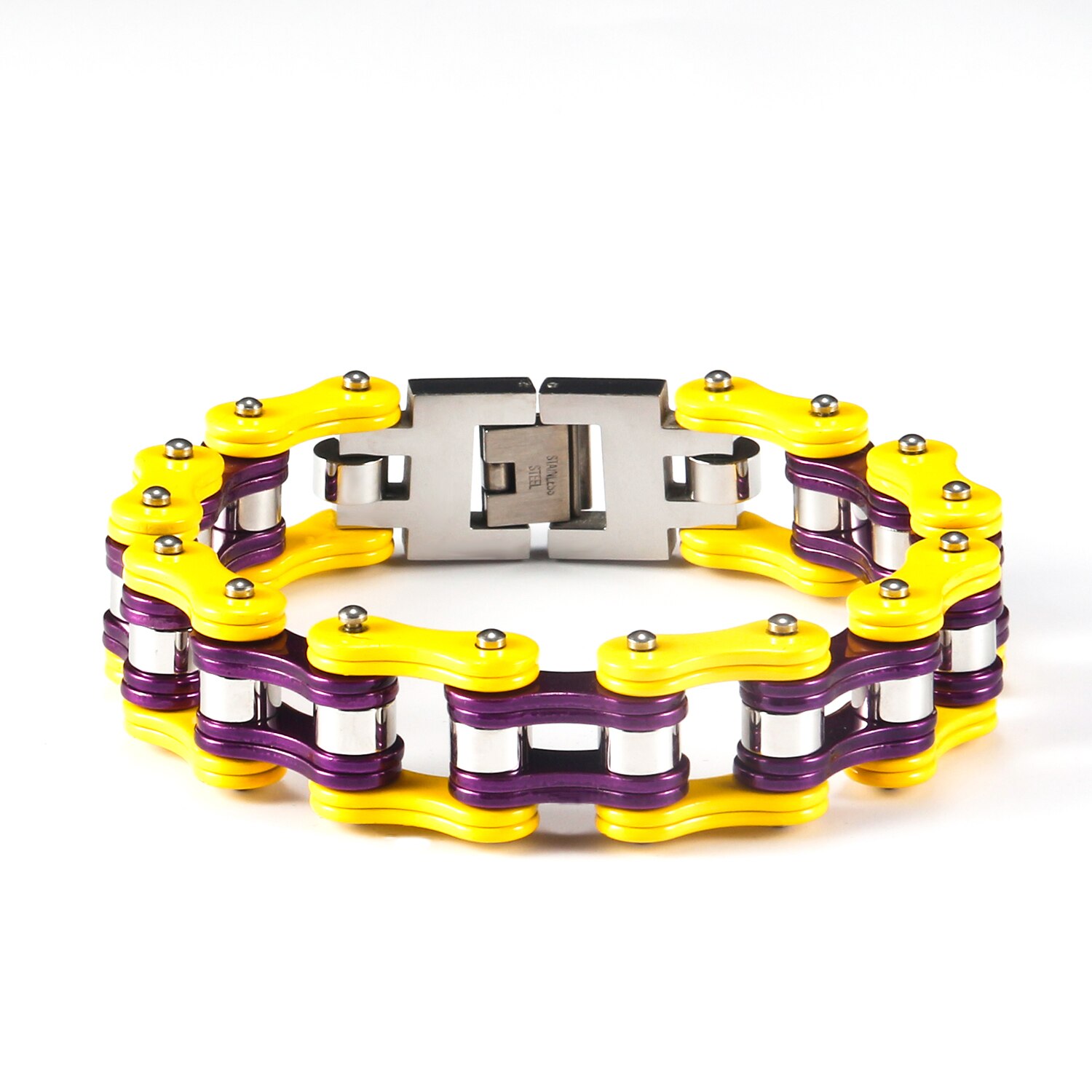 Punk Stainless Steel Bike Chain Bracelet Mens Bangle Link Chain Motorcycle Bicycle Style Bracelets Jewelry