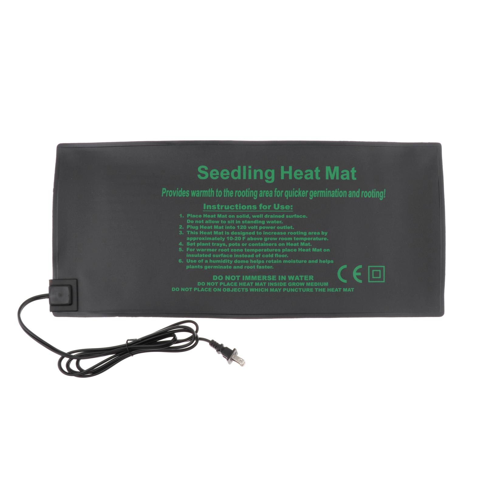 Durable Waterproof Seedling Heat Mat Warm Hydroponic Heating Pad 9.5 x 20.5 Inches