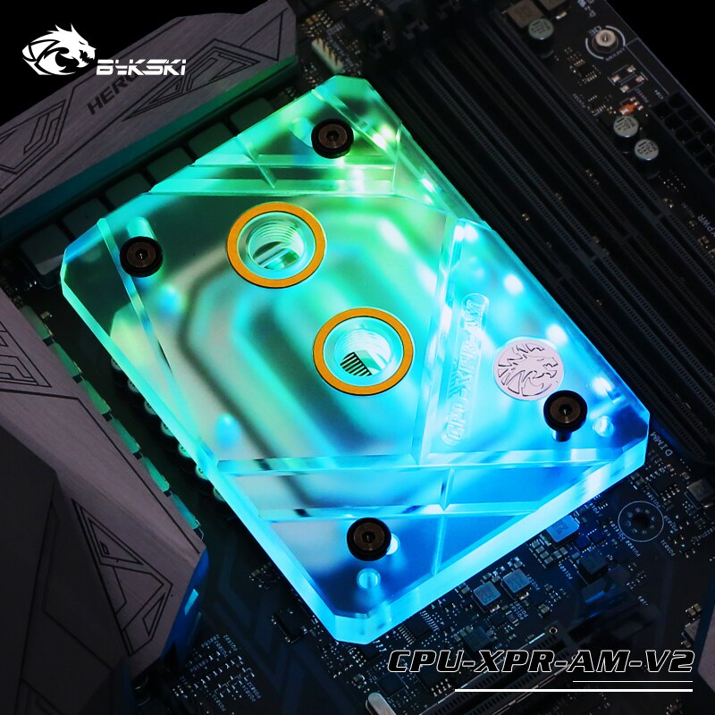 Bykski Water Cooling RGB CPU Block for AMD TR4 AM4 AM3 AM2