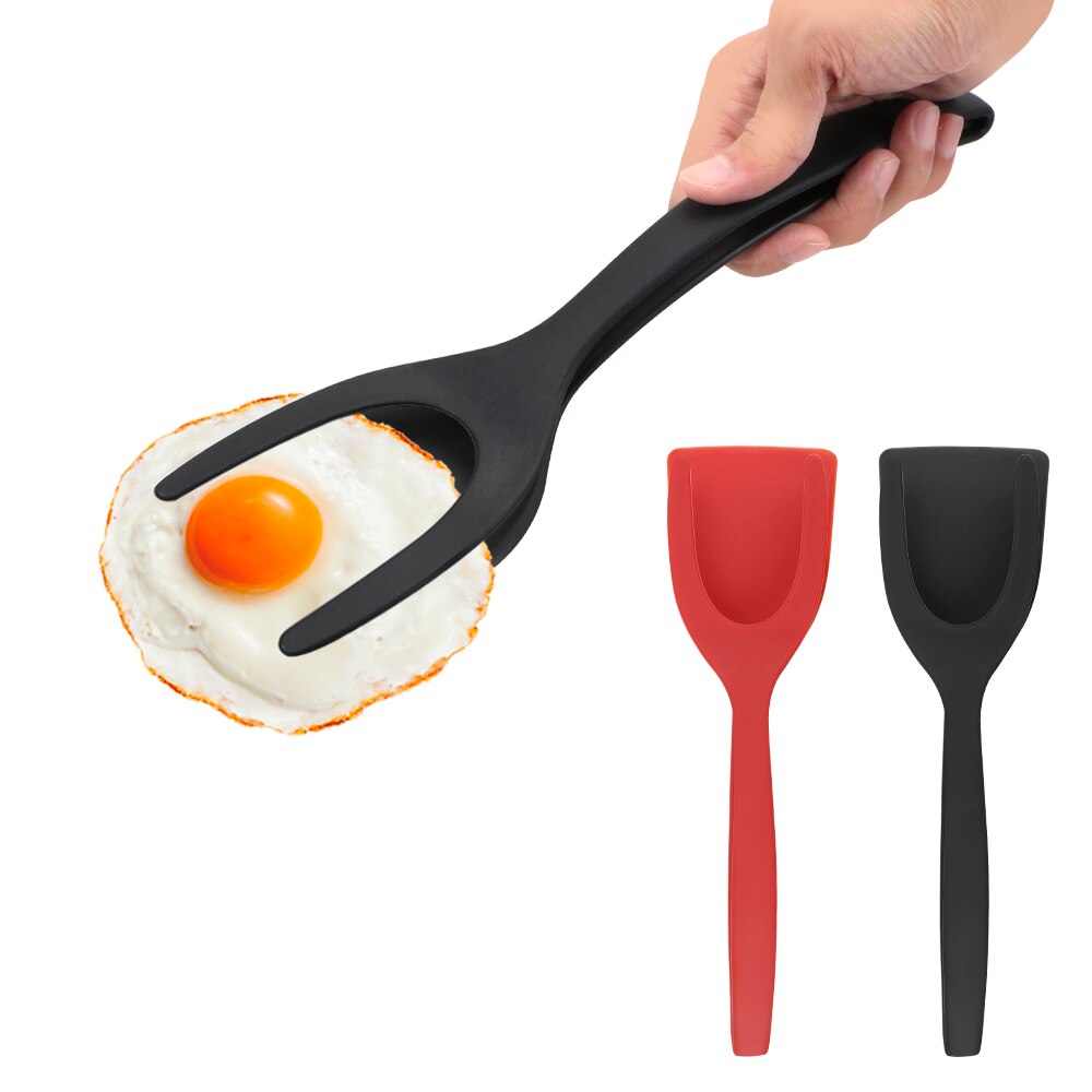 HILIFE Frying Egg Spatula Non-Stick Fried Egg Turners Utensils Pizza Steak Flip Shovel 2 in 1 Kitchen Tools Multi-function