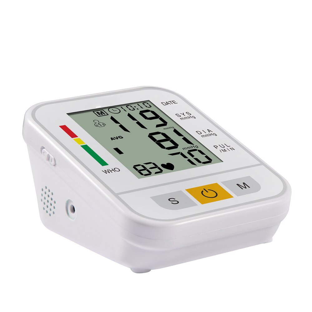Arm Automatic Blood Pressure Monitor BP Sphygmomanometer Pressure Meter Tonometer for Measuring Arterial Pressure Backlight