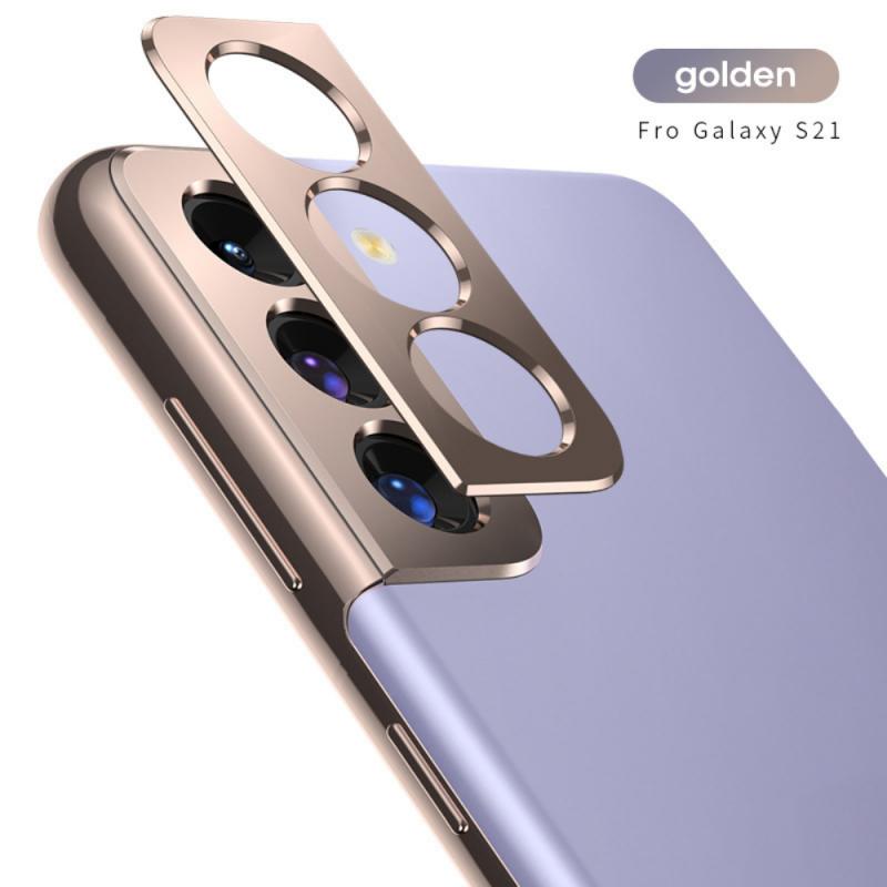 Metal Protector Film Protection Case Aluminum Alloy Ring Cover Rear Camera Lens Protection Cover For Samsung S21 Plus S21 Ultra: S21 gold