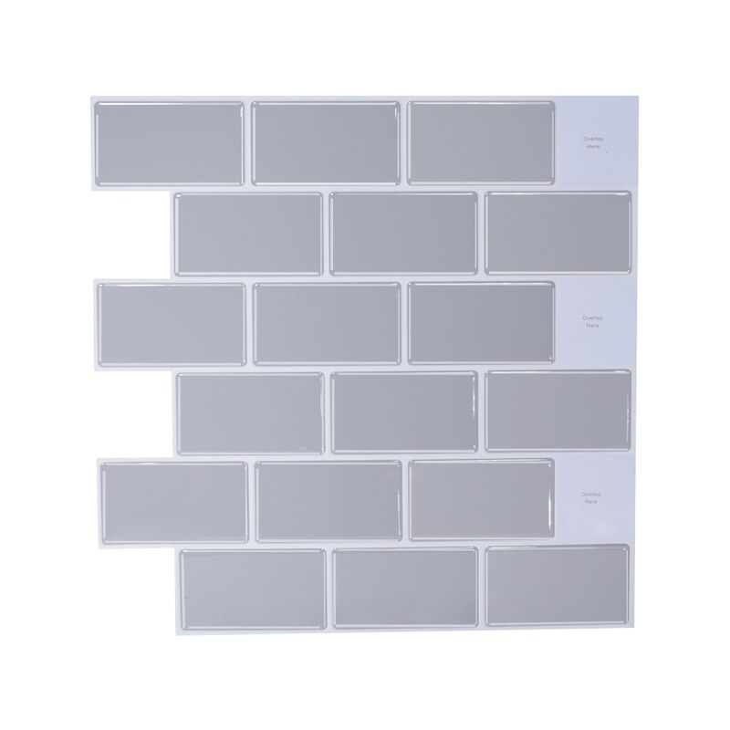 Cocina Backsplash azulejos 12x12 pelar y Stick Auto adhesivo Faux cerámica azulejos 3D pegatina de pared: B