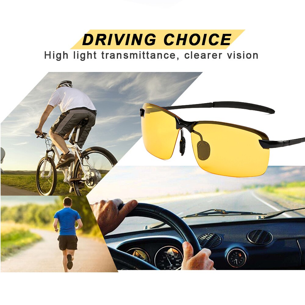 Ugooca bilkørselsbriller nattesyn beskyttelsesbriller solbriller nattesyn drivere briller